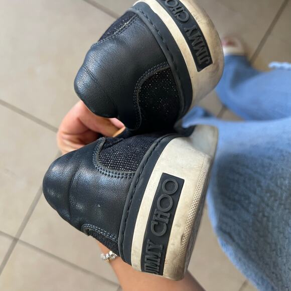 Jimmy Choo Navy Blue Portman Sneakers EU 42 - Picture 4 of 9